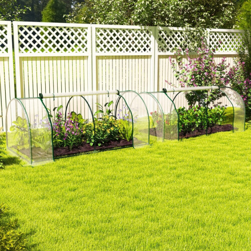 2-Pack Tunnel Greenhouse 200x100x80cm 1