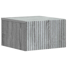 vidaXL Wall-Mounted Bedside Cabinet Grey Sonoma 33 x 34.5 x 20 cm