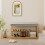 HOMCOM Velvet Shoe Bench with Gold Frame, Grey 8