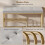 HOMCOM Velvet Shoe Bench with Gold Frame, Grey 4