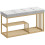HOMCOM Velvet Shoe Bench with Gold Frame, Grey 1