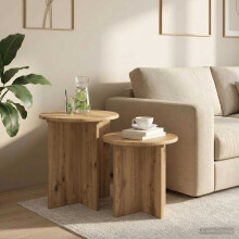 vidaXL Side Table Set with Storage 2 pcs Artisan Oak Engineered Wood