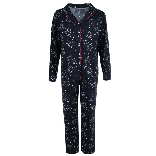 PJ Couture Women's Plus Size Star Print Pyjama Set