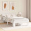 VidaXL vidaXL Bed Frame with Headboard White 120 x 200 cm Solid Pine Wood 5