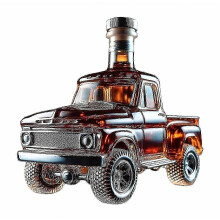 Vintage-Auto-Whiskykaraffe aus Glas, Dekoration für die Hausbar und Geschenkidee für Opa