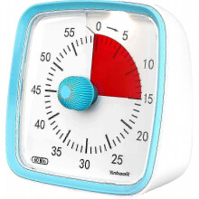 Temporizador visual de cuenta regresiva de 60 minutos con luz nocturna, temporizador silencioso para niños y adultos, ideal para la ges