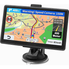 7 Inch HD Truck GPS Navigation with Lifetime Maps, Speed Camera Warnings and POI Alerts for Professional Drivers