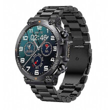 Smart-Armband aus Edelstahl mit 1,39 Zoll breitem Armband, Herzfrequenz- und Blutdruckmessung, silberfarbenes Edelstahl-Design