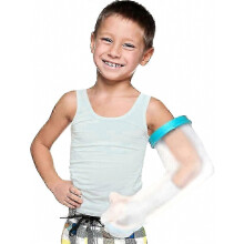 Kids Waterproof Arm Cast Cover for Shower and Bath Protection, Watertight Cast Bandage Shield, Reusable Seal for Injury
