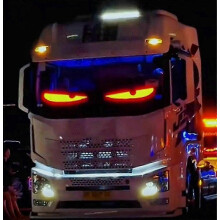 LED-matrixpixelpaneel voor vrachtwagens, zacht opvouwbaar, scrollend tekstbord voor aangepaste voertuigverlichting.