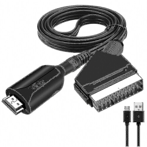 Cavo da HDMI a SCART da 1 m, per connessione video diretta e conversione tra TV e decoder.