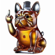 Witzige Whiskyflasche mit französischer Bulldogge – Einzigartiges Geschenk für Männer, Dekoration für die Hausbar Ihres Vaters