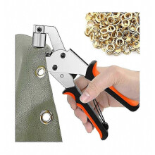 Juego de alicates para ojales de lonas con 300 ojales de 10 mm, kit de herramientas de metal de alta resistencia.