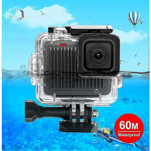 Αδιάβροχη θήκη προστασίας για GoPro Hero 4K 2024, βάθος 60 μέτρων, με αγκράφα στήριξης