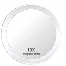 Make-upspiegel met 10x vergroting en 3 zuignappen, draagbare reisspiegel voor nauwkeurige verzorging.