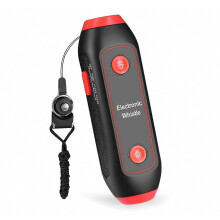 Silbato electrónico con cordón, recargable, de sonido potente y con linterna para árbitros, entrenadores, profesores de educación físic