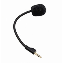 Replacement Game Microphone Boom, 3.5mm Inline Mic for Gaming Headsets, Clear Voice Chat, Detachable, Black