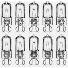 G9 halogeenlampen 60W 230V, dimbaar, helder glas, 10 stuks voor huisverlichting en kroonluchters