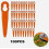100 Pcs Replacement Cutting Blades for Polycut 2-2 ABS Lawn Mower Durable Steel Sharp Trimmer Accessory Kit 1