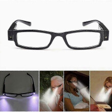 LED-Lesebrille mit Licht für Damen und Herren, beleuchtete Lesebrille für Senioren, leichte, freihändige Lesebrille
