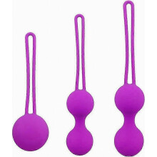 Nuevo juego de 3 pelotas de ejercicios de Kegel para mujeres (modelo 2025), entrenador del suelo pélvico, color morado.