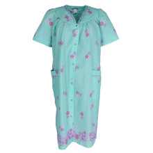 Elegant Emily Women's Floral Woven Seersucker Duster Gown