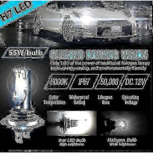 H7 LED Headlight Bulb Conversion Kit, 4-Pack High and Low Beam Combo for Automotive Lighting Upgrade 2