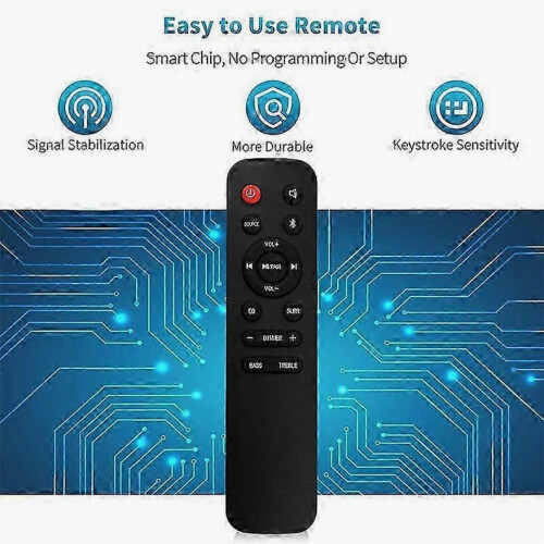 Αντικατάσταση τηλεχειριστηρίου Soundbar για ηχοσύστημα 2.1 καναλιών, συμβατό μ 1