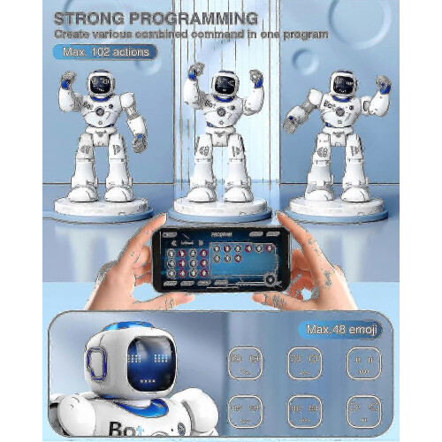 Smart Robot for Kids, Large Programmable Interactive RC Robot with Voice Control, App Control and AI Programming, Educat 1