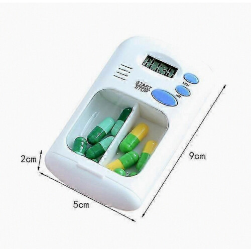 Smart Programmable Pill Reminder and Medicine Box White Multi Alarm Timer with Advanced Settings and Daily Medication Tr 1