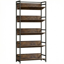 5-Tier Metal Bookshelf Room Divider