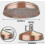 Copper Shower Head, 8 Inch Fixed Rainfall Design, High Pressure, Adjustable Angle, Gold Finish 4