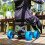 Blue Garden Cart with Wheels & Tool Tray 7
