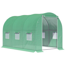 Walk-in Polytunnel Greenhouse 3x2m w/ Zipped Door