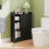 Bathroom Storage Cabinet - Slim, Sliding Doors, Paper Holder 5