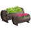 2PCs 56L Carbonized Wood Planter Box 1