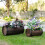 2PCs 56L Carbonized Wood Planter Box 7