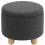 Round Storage Ottoman with Lid, Dark Grey 1