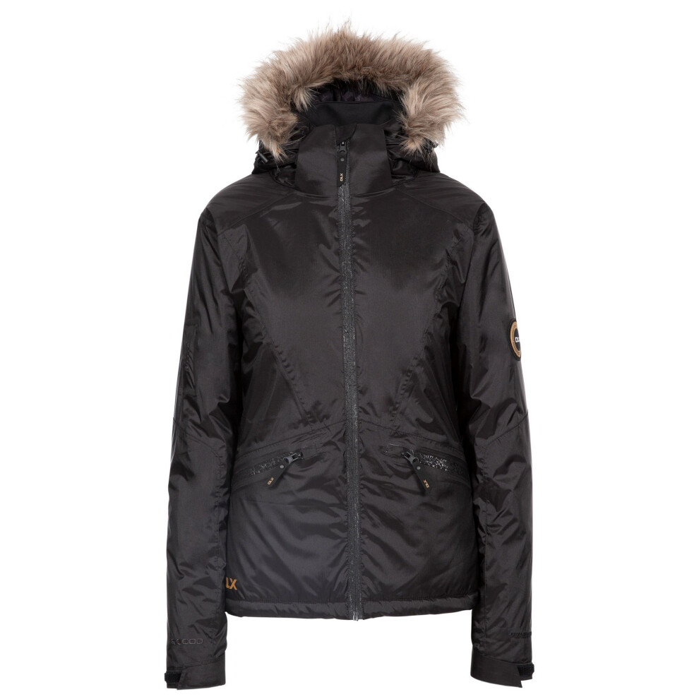 Trespass Women's Black Meredith Dlx Ski Jacket In | Size: 2XS - Image 2