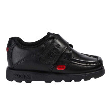 (13 UK Child, Black) Kickers Childrens/Kids Fragma Leather Moc Toe Shoes