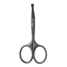 Rounded Tip Facial Hair Scissors, Stainless Steel Blades, Ergonomic Design for Safe and Precise Trimming