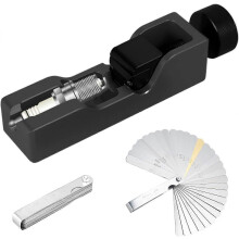 Universele bougie-afstandsmeter met voelermaat, aluminiumlegering schuifmaatset voor bougies van 10 mm, 12 mm, 14 mm en 16 mm.