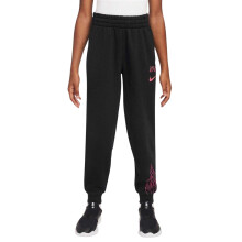 (13 Years, Black/Pink) Nike Childrens/Kids Mbappe Flame Effect Joggers