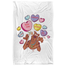 (152cm x 127cm, Multicoloured) Scooby Doo Candy Soft Touch Valentine's Day Blanket