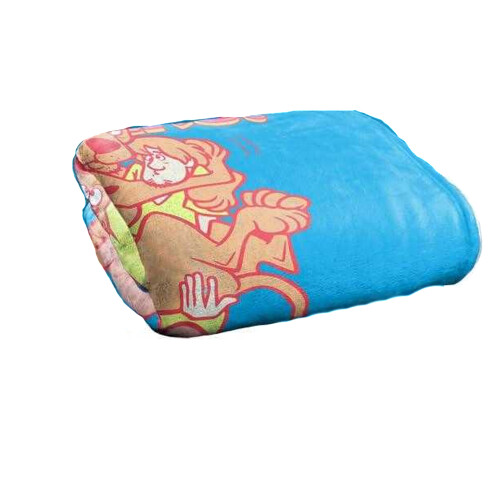 Scooby Doo (152cm x 127cm, Multicoloured) Scooby Doo Zoinks Repeat Print Soft Touch Blanket 1