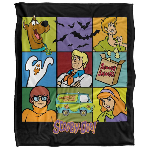 Scooby Doo (147cm x 91cm, Multicoloured) Scooby Doo Squares Supersoft Blanket