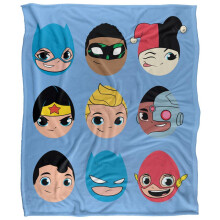 (147cm x 91cm, Multicoloured) DC Comics Super Friends Easter Egg Blanket