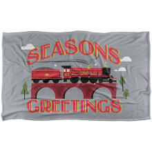 (147cm x 91cm, Grey/Red) Harry Potter Seasons Greetings Christmas Blanket