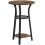 Small Round Side Table with 3 Shelves - Rustic Brown 1