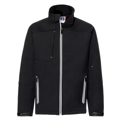 Russell (S, Black) Russell Mens Bionic Softshell Jacket